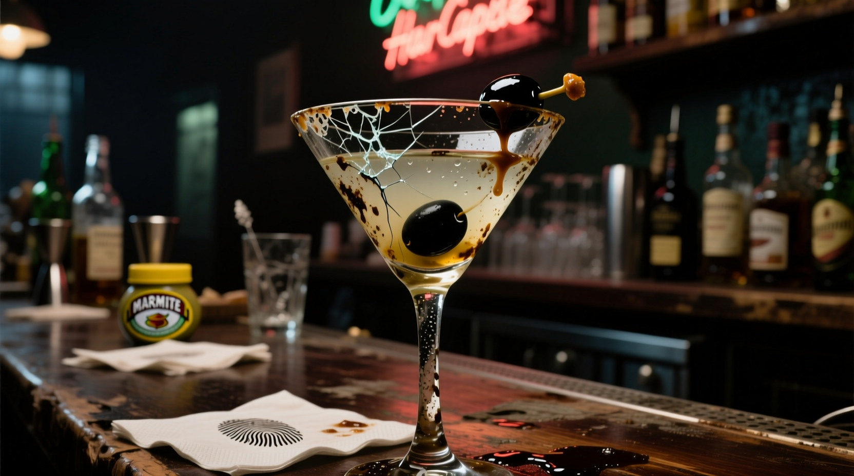 make an absolutely filthy martini with a little marmite