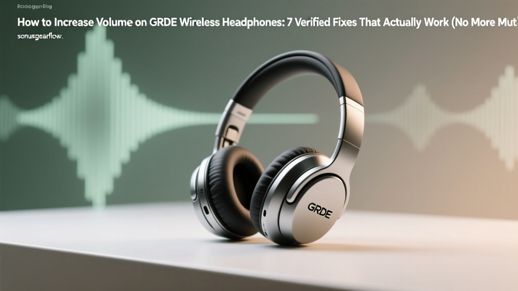 How to Increase Volume on GRDE Wireless Headphones