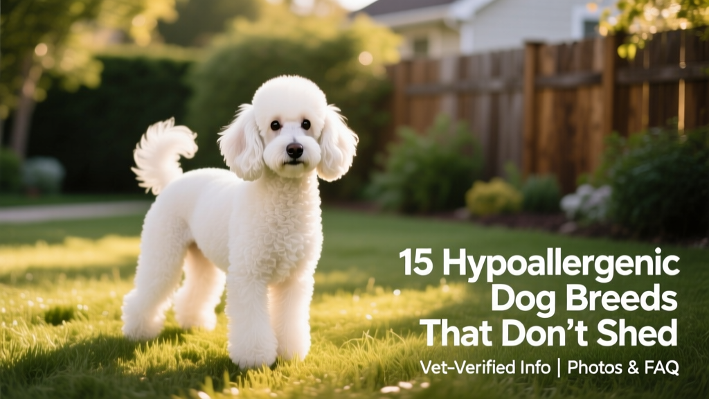 white toy poodle on the grass