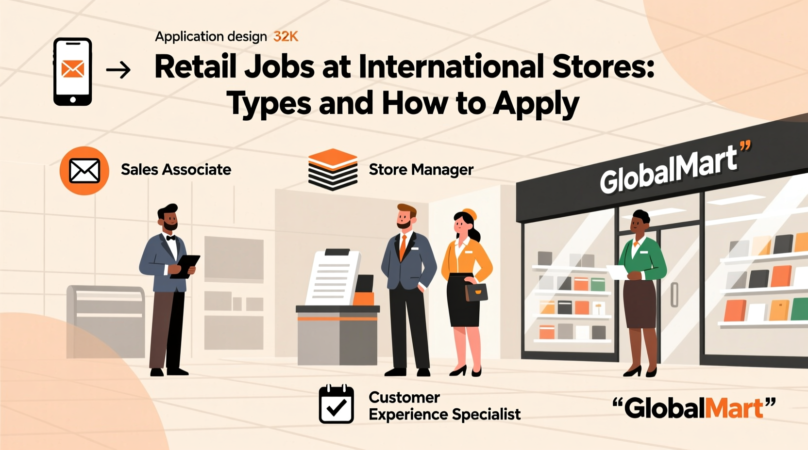 what type of retail positions are offered at international stores how can i apply
