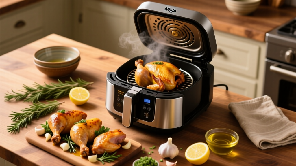 Best Ninja Foodi Rotisserie Chicken Recipe (Crispy & Juicy)