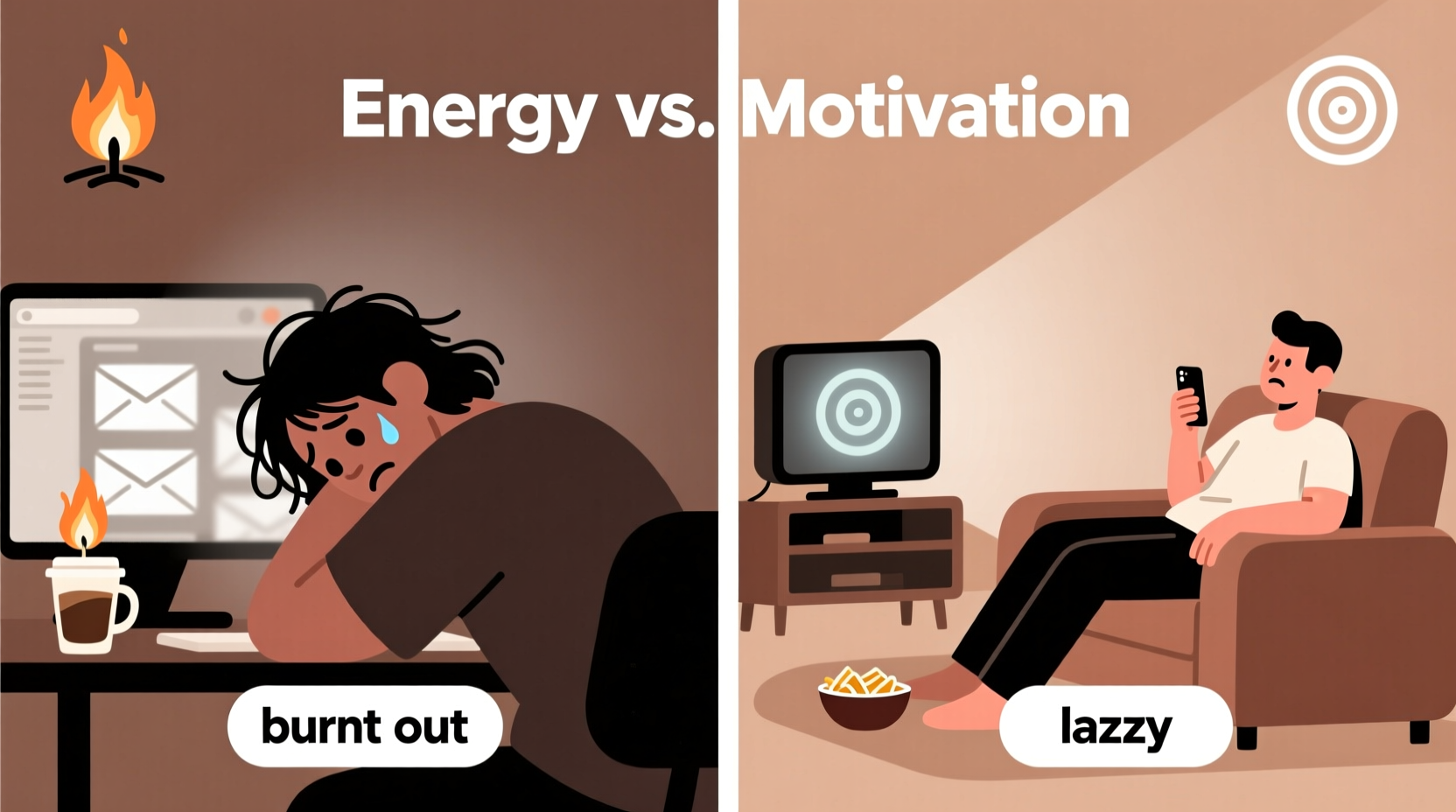 burnt out vs lazy how to tell if you need rest or motivation
