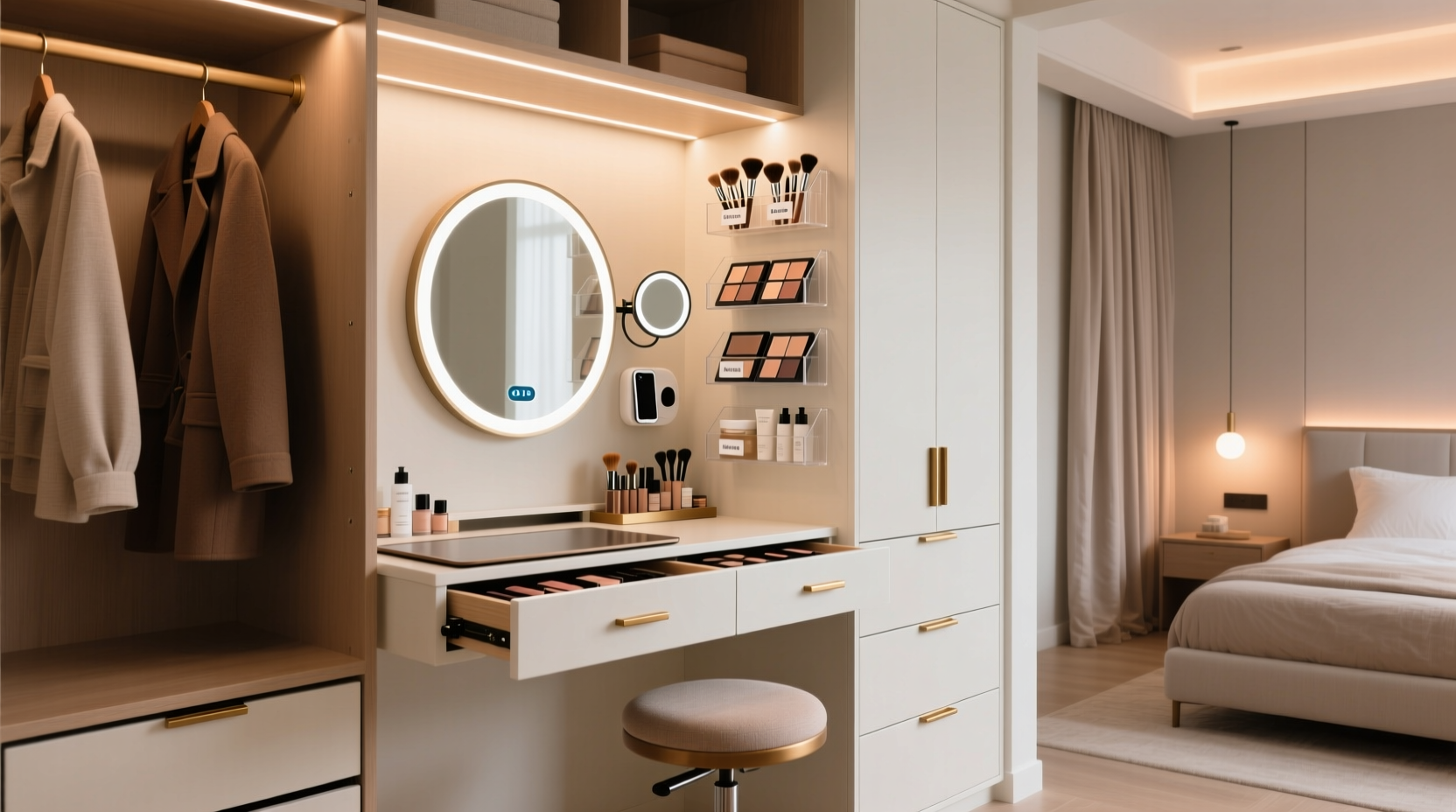 closet organization tips makeup vanity conversion