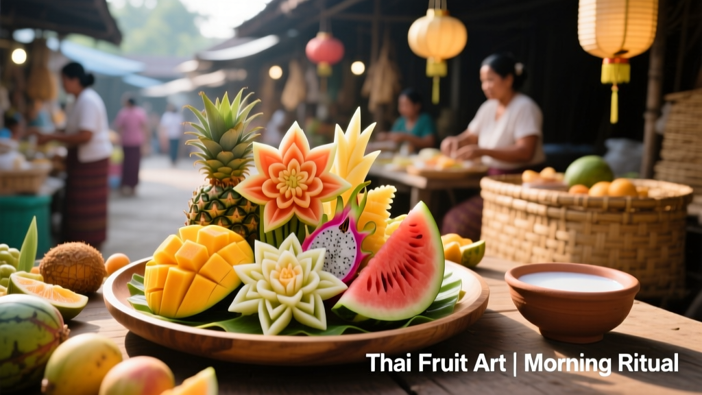 Breakfast Thai Fruit Carving Salads: Art, Nutrition, and Morning Ritual in Bangkok’s Street Kitchens