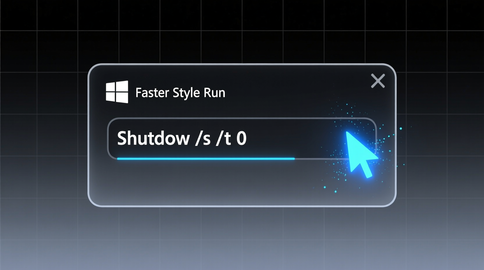 faster shutdowns using the run dialog
