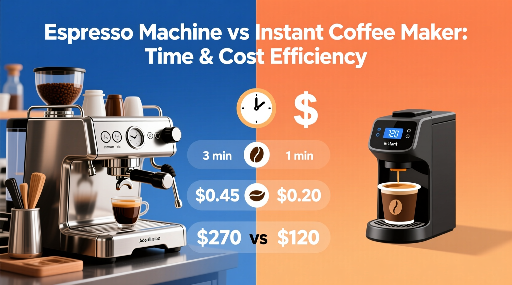 espresso machine vs instant coffee maker which saves more time and money
