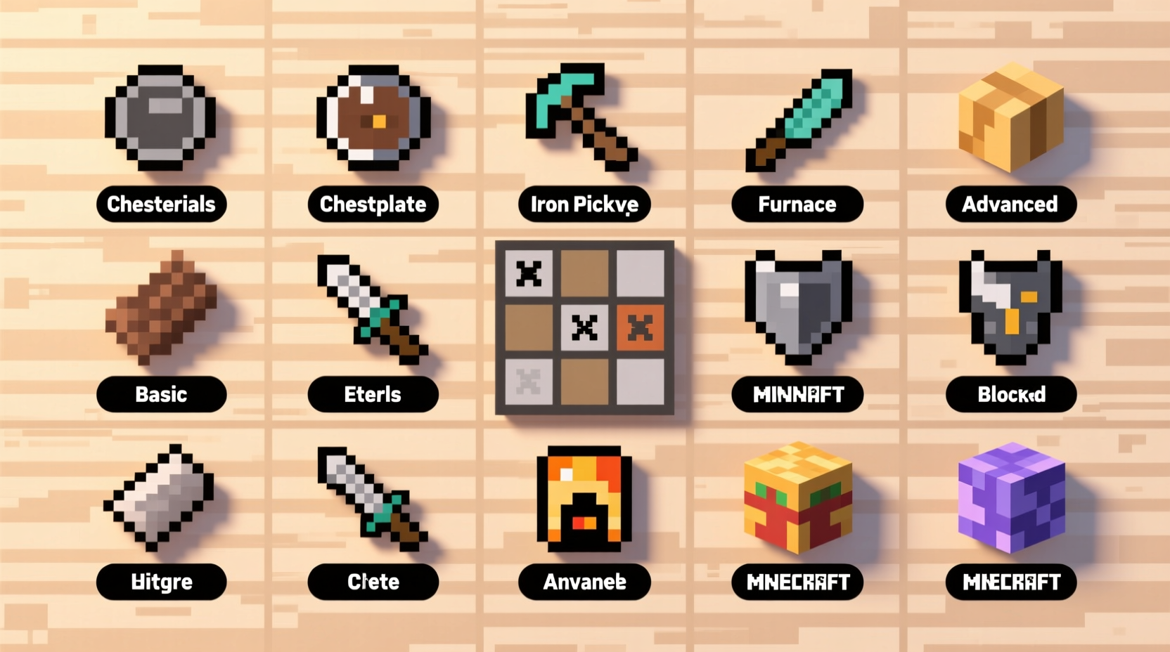 minecraft crafting recipes list