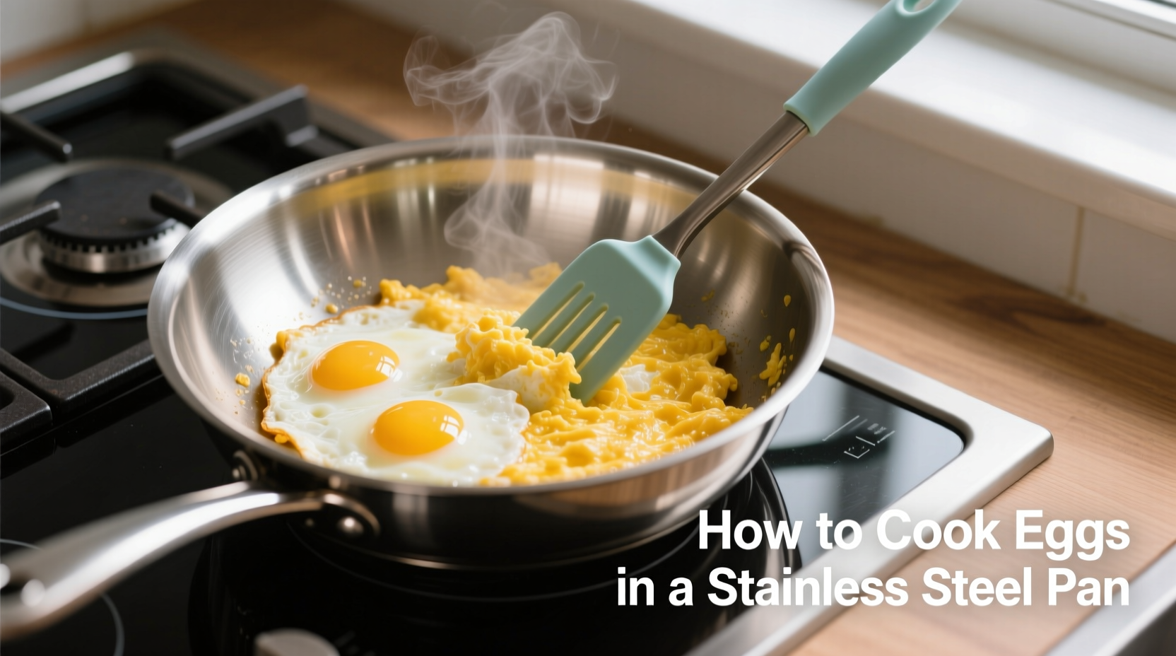 how to cook eggs in stainless steel pan