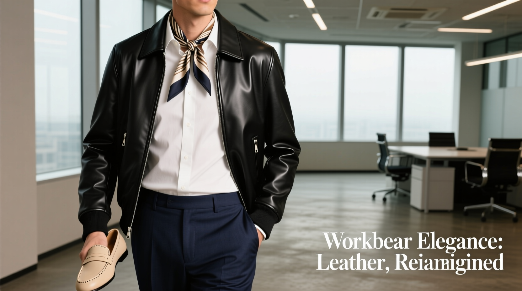 how to style a leather jacket without looking too edgy for work