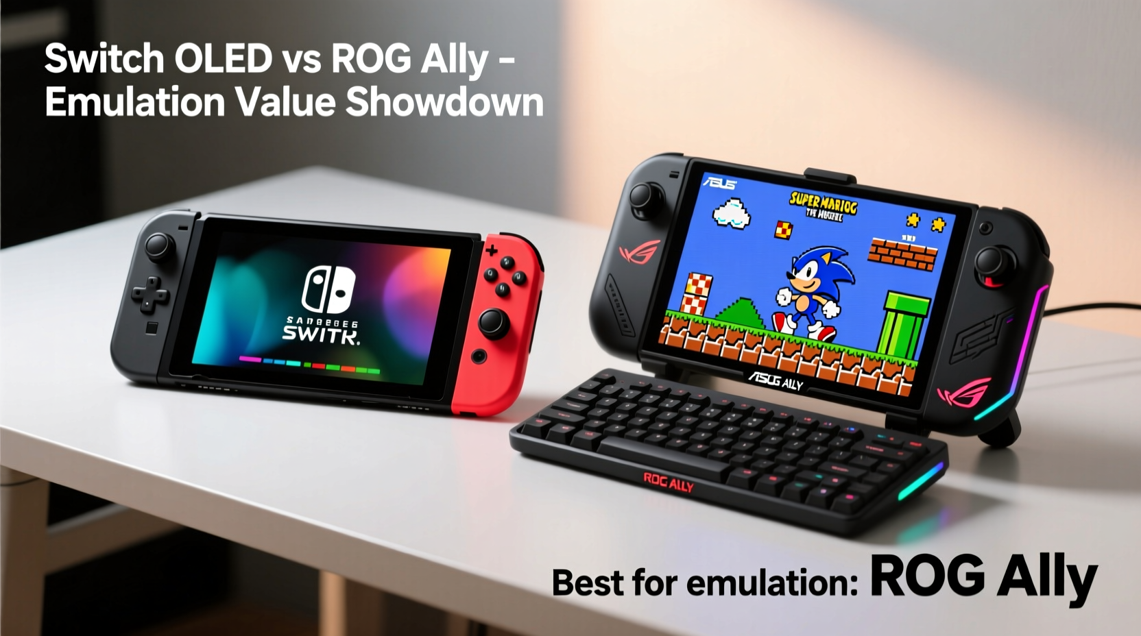 switch oled vs rog ally which handheld offers the best value for emulation