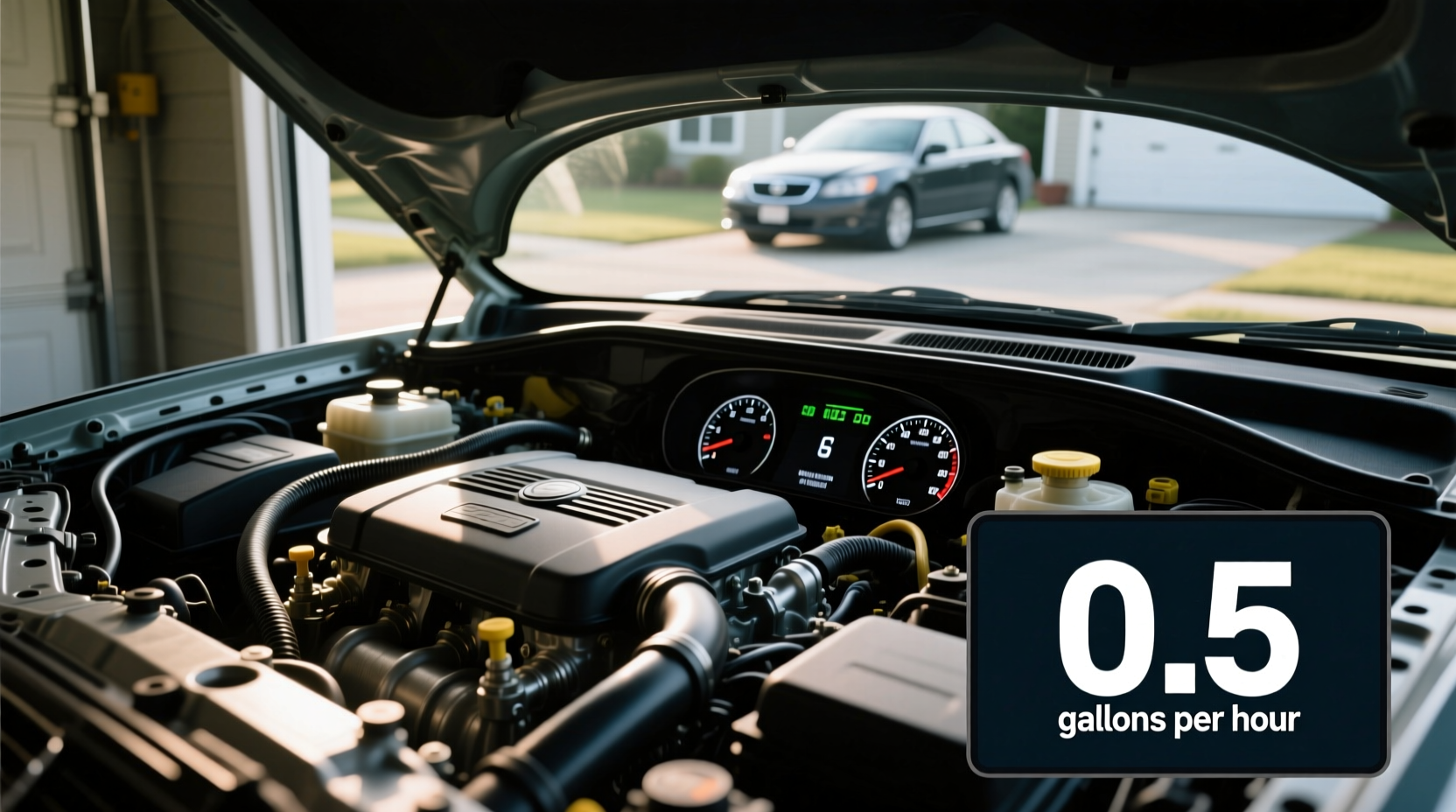 how much gas does a car burn idling