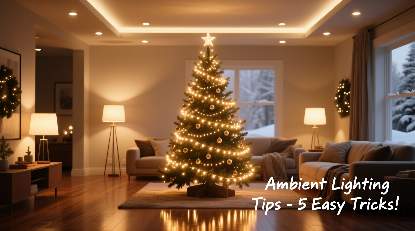 how to use ambient lighting techniques to complement your christmas tree glow