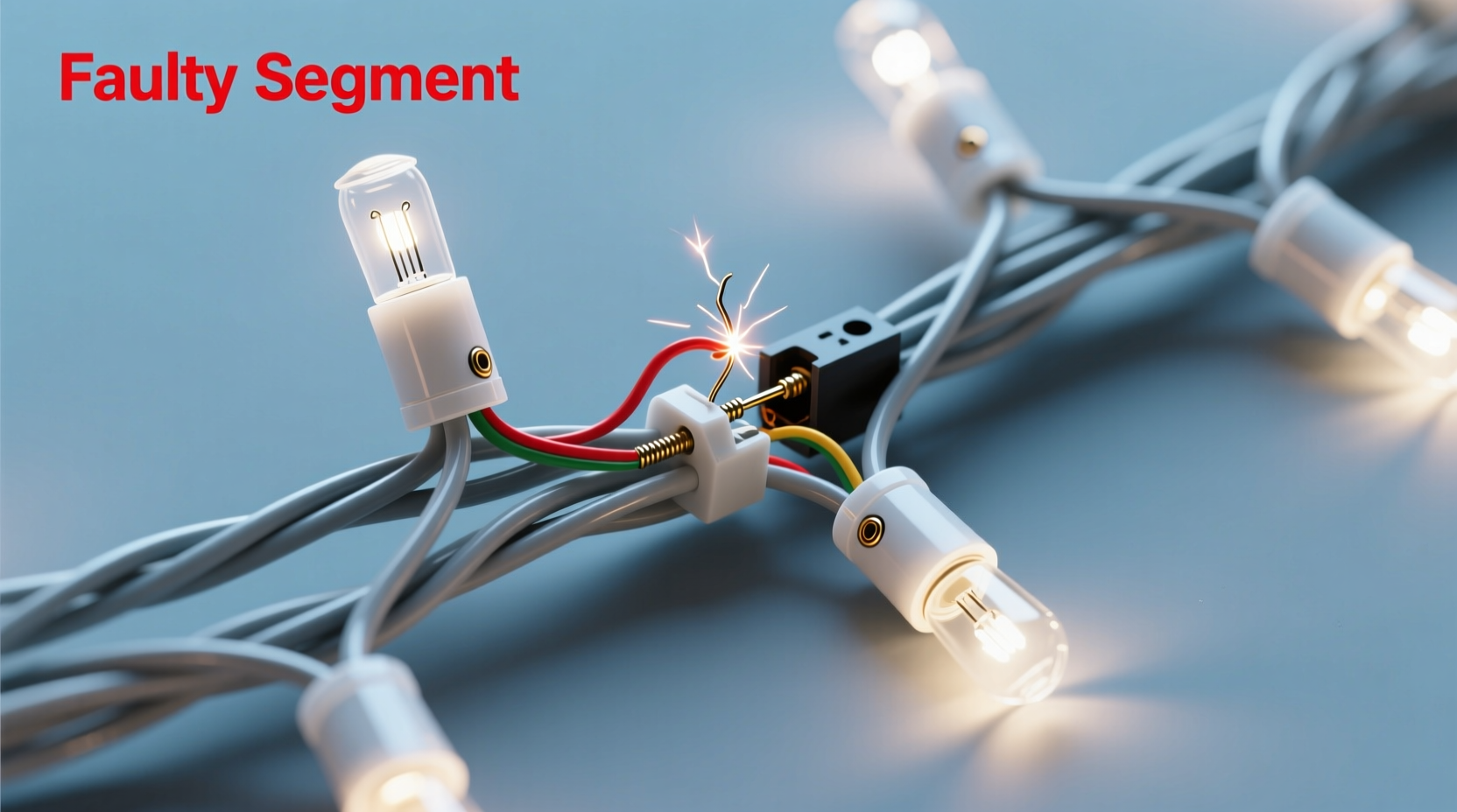 why does one section of my multi strand lights go out but others stay on