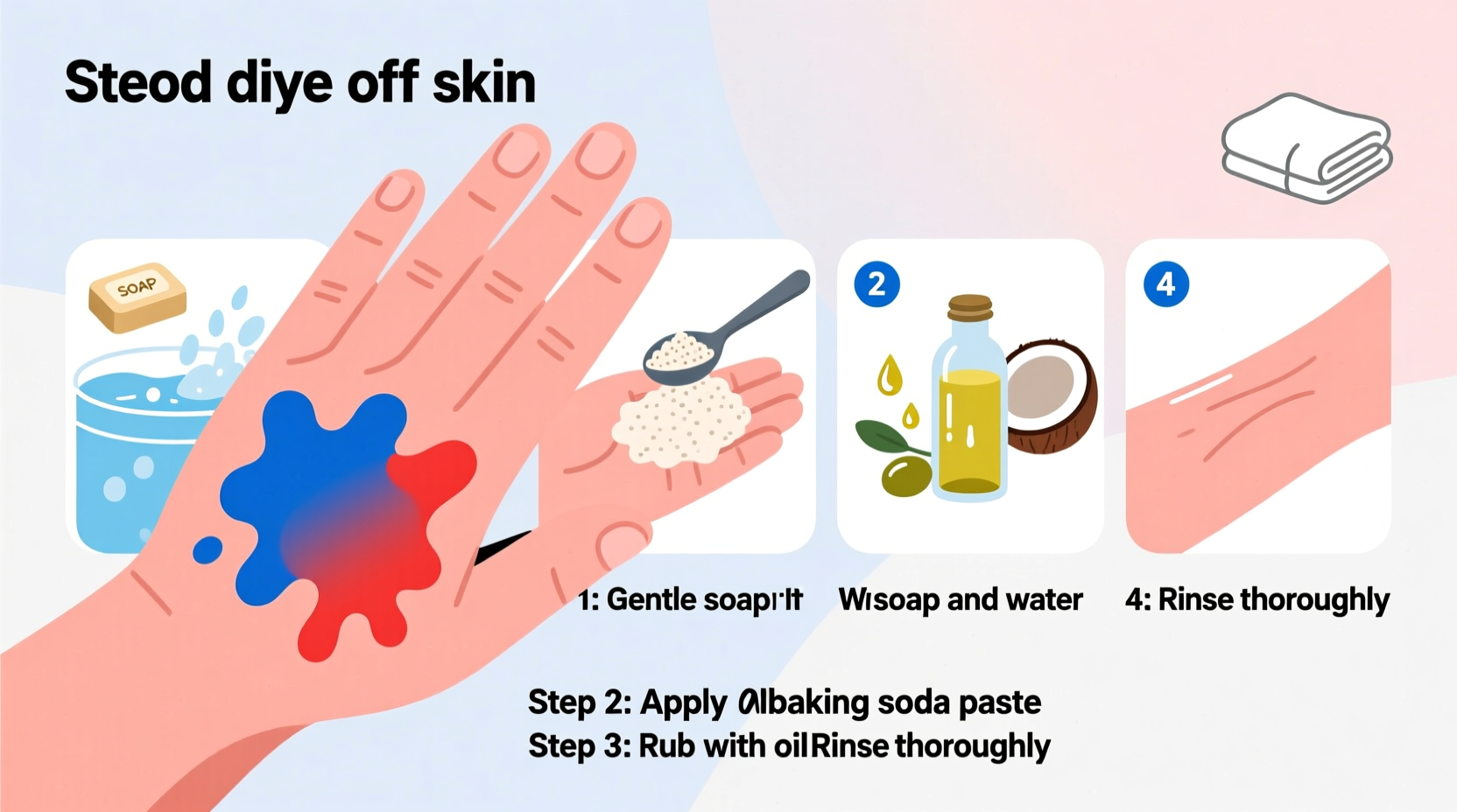 how to get food dye off skin