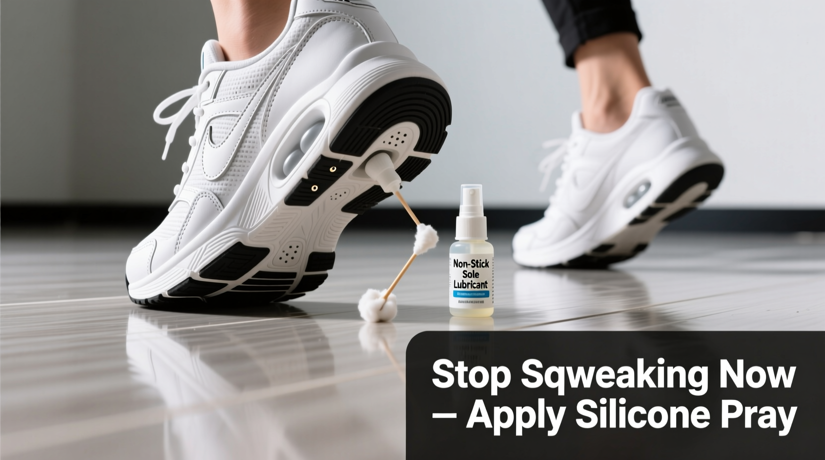 how to stop sneakers from squeaking when walking on linoleum