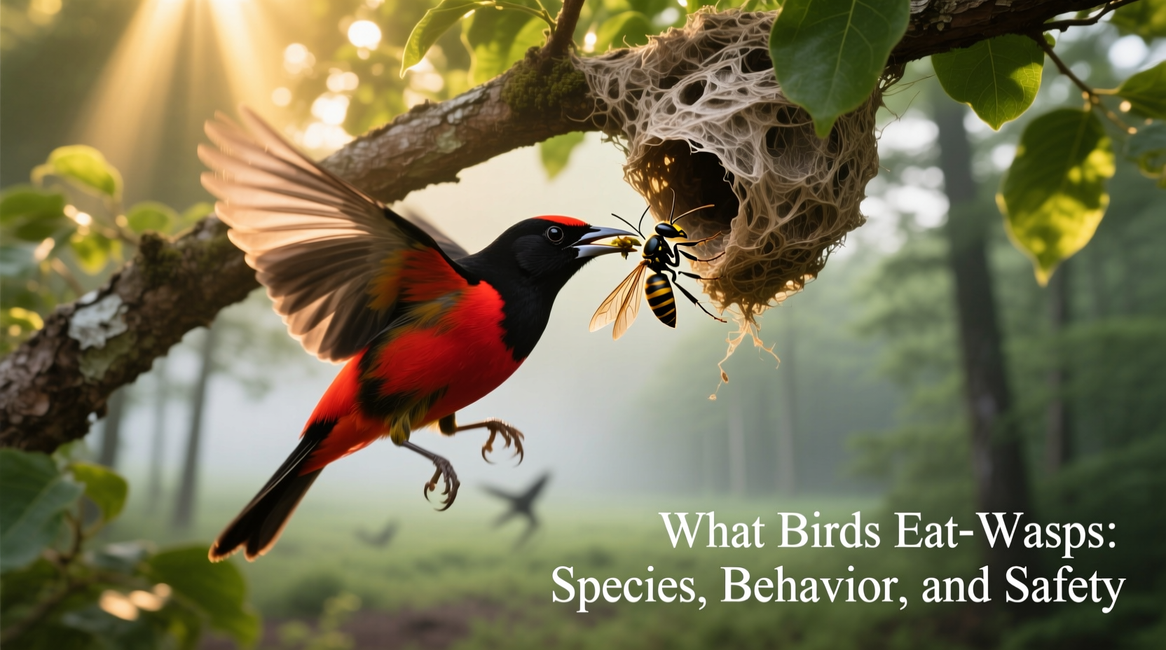 what birds eat wasps