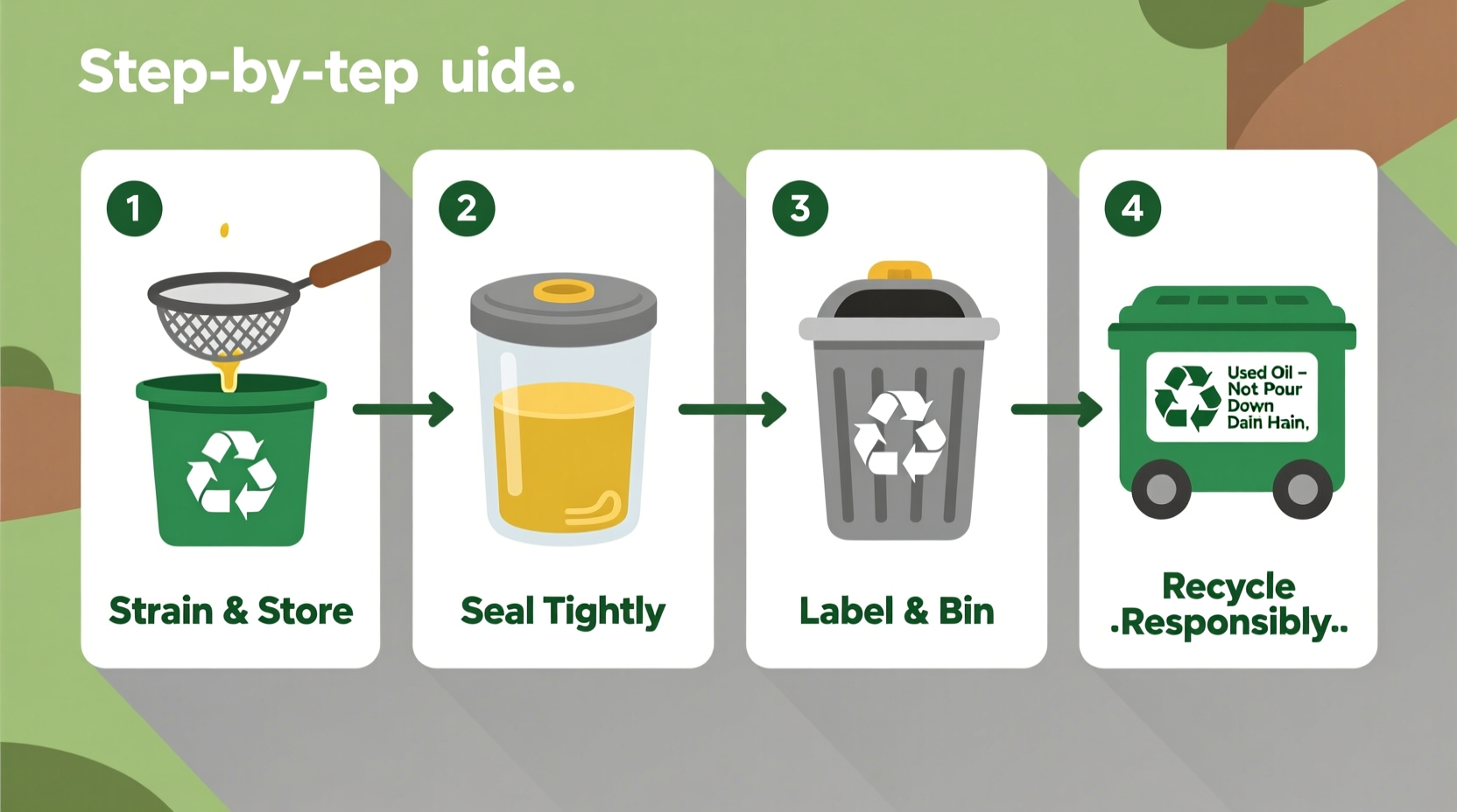 how to discard used cooking oil