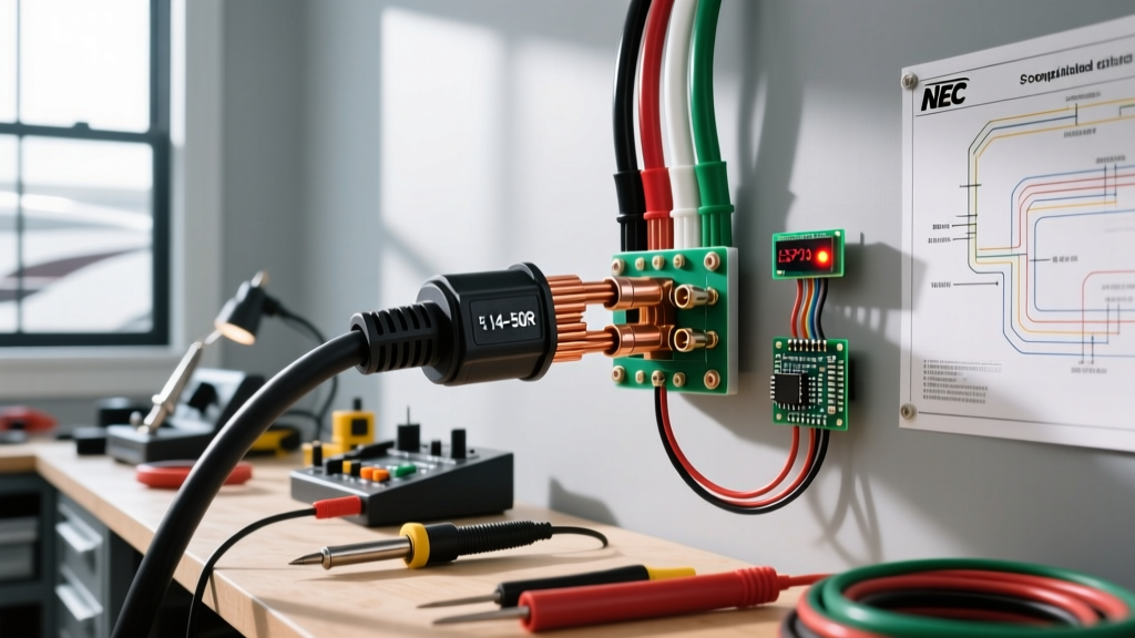 Code-Compliant Wiring Diagram for 50 Amp RV Plug Install