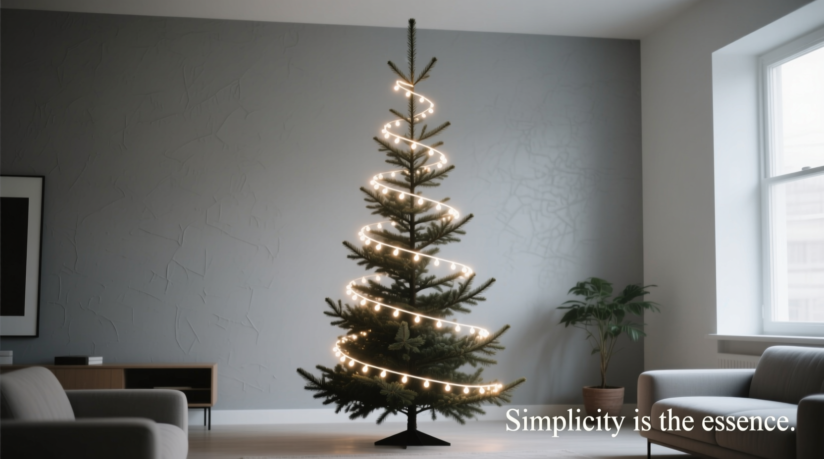 how to build a minimalist christmas tree using only lights and no ornaments