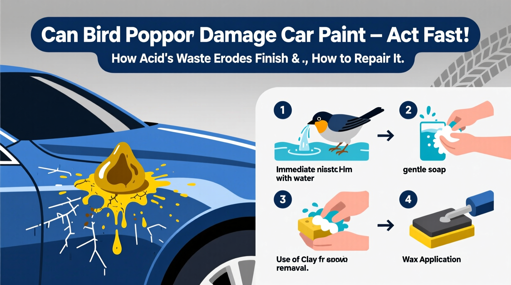 can bird poop damage car paint