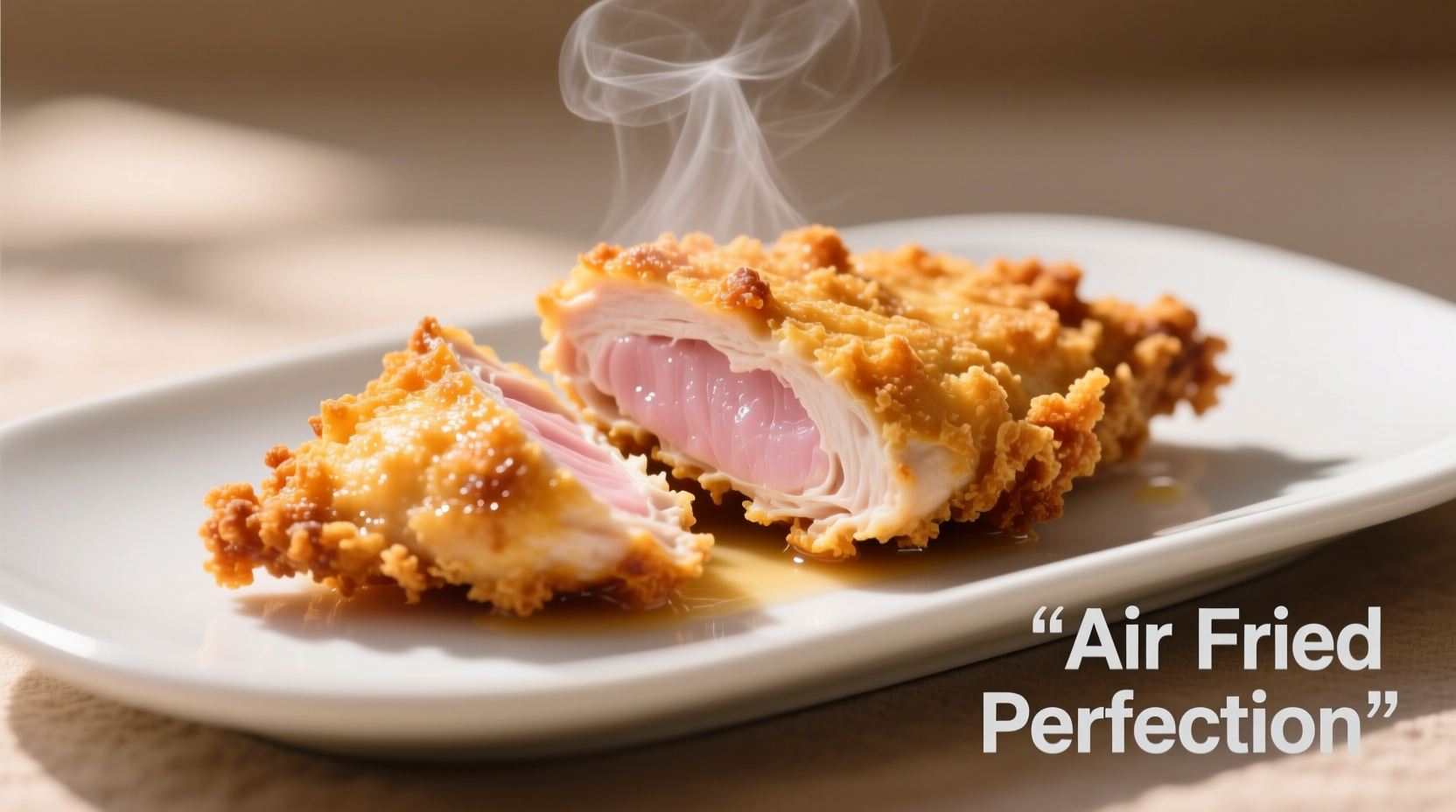 Perfectly cooked air fried frozen chicken breast