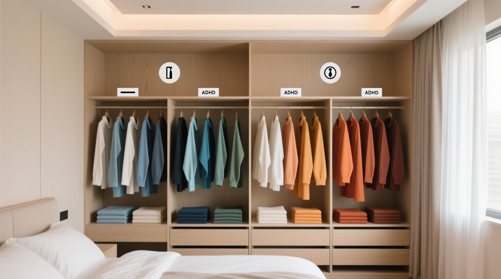 adhd closet organization visual tactile fixes that work