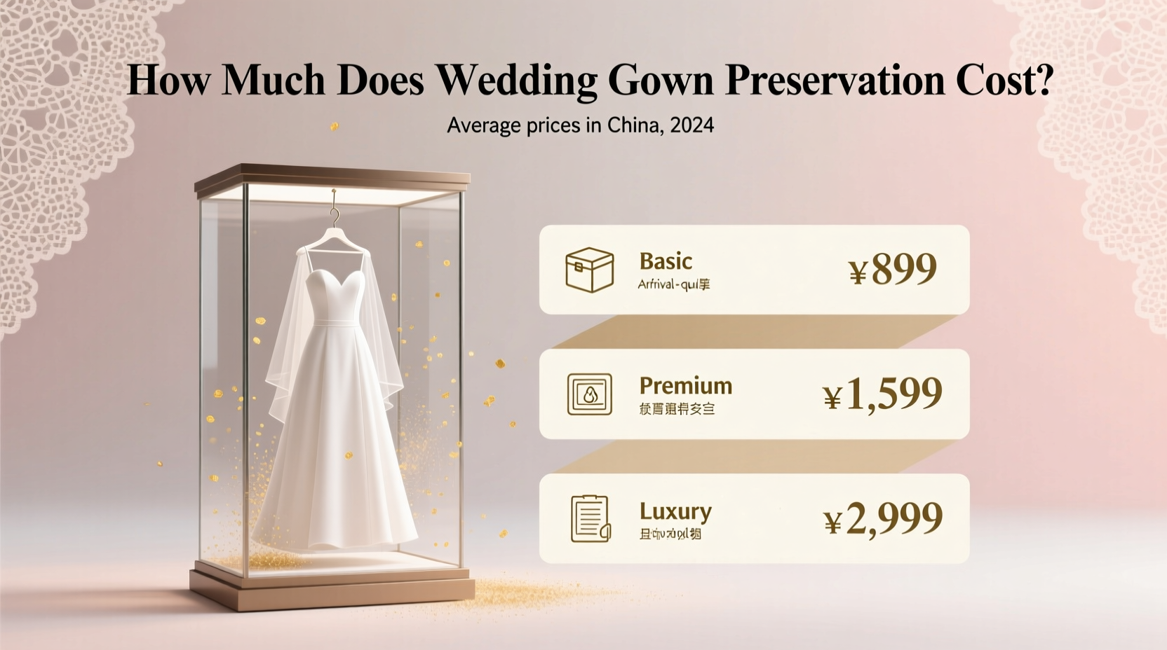 how much does wedding gown preservation cost