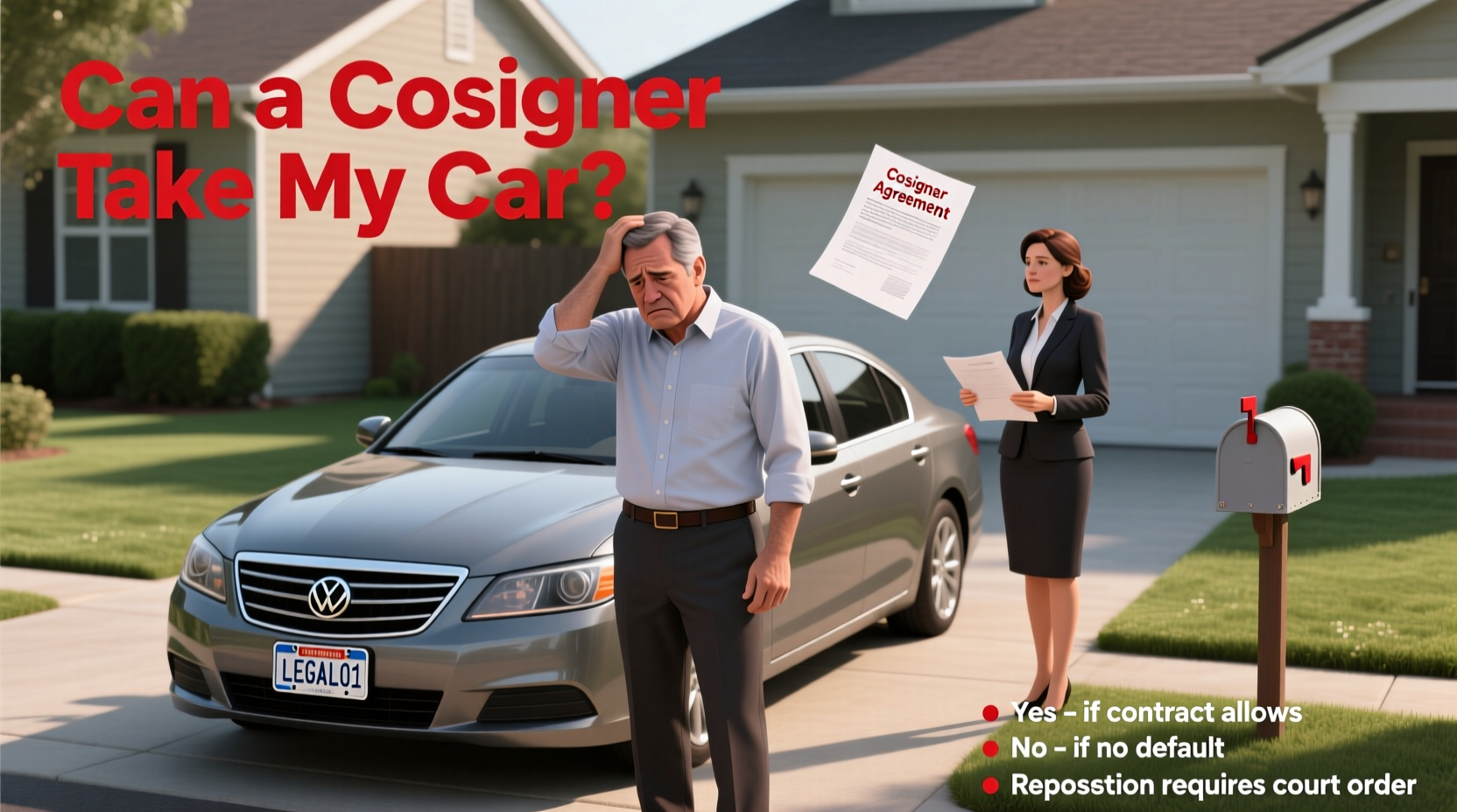 can a cosigner take my car