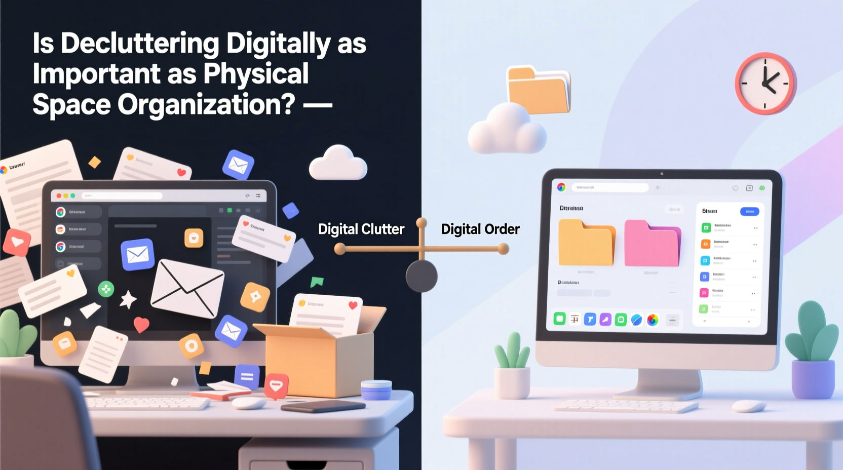 is decluttering digitally as important as physical space organization