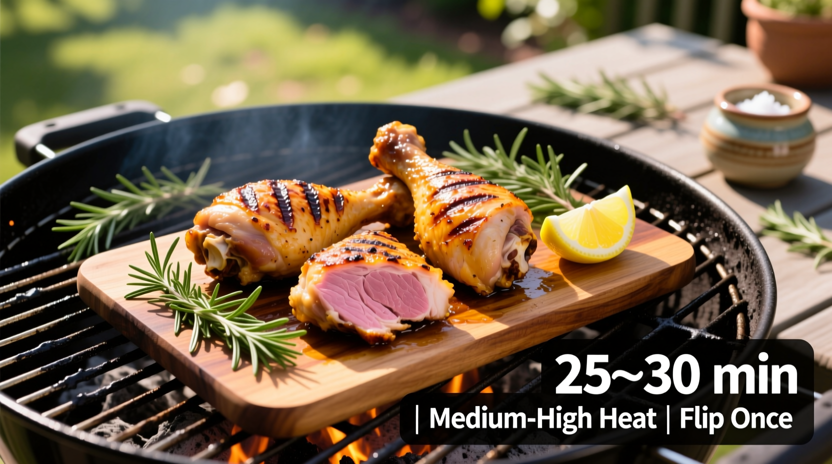 how long to cook chicken legs on bbq