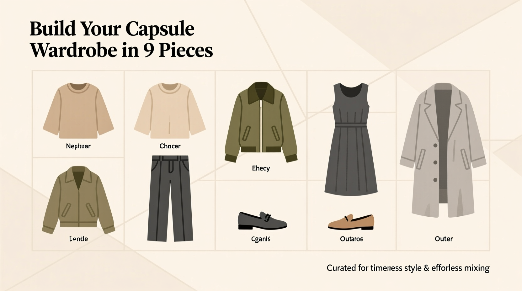 how to build a capsule wardrobe with only nine versatile pieces
