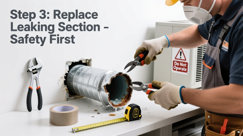 How to Replace a Leaking Duct Section Safely