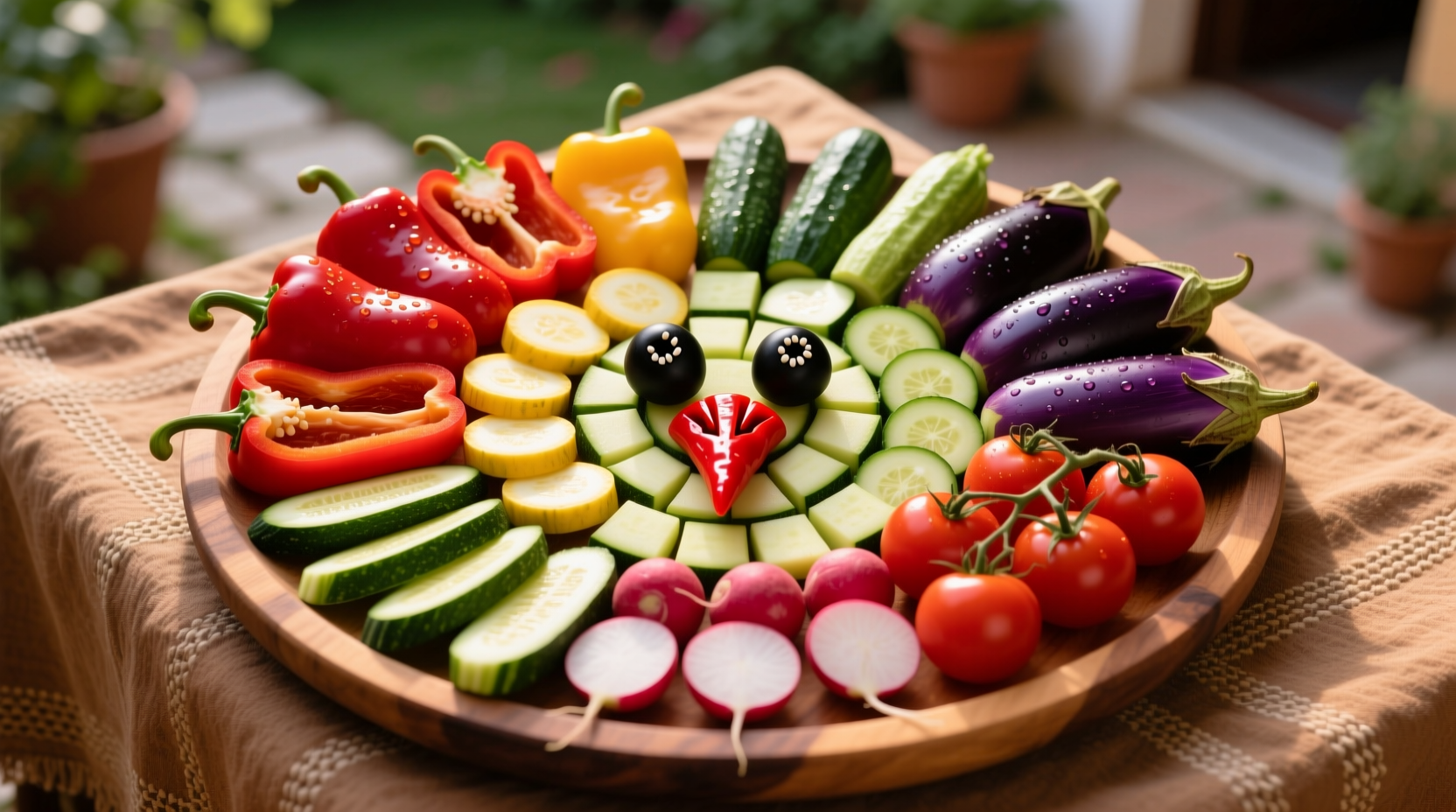 turkey face veggie tray