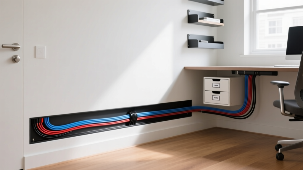 Home Office Cable Trough Installation: Running Power & Da...