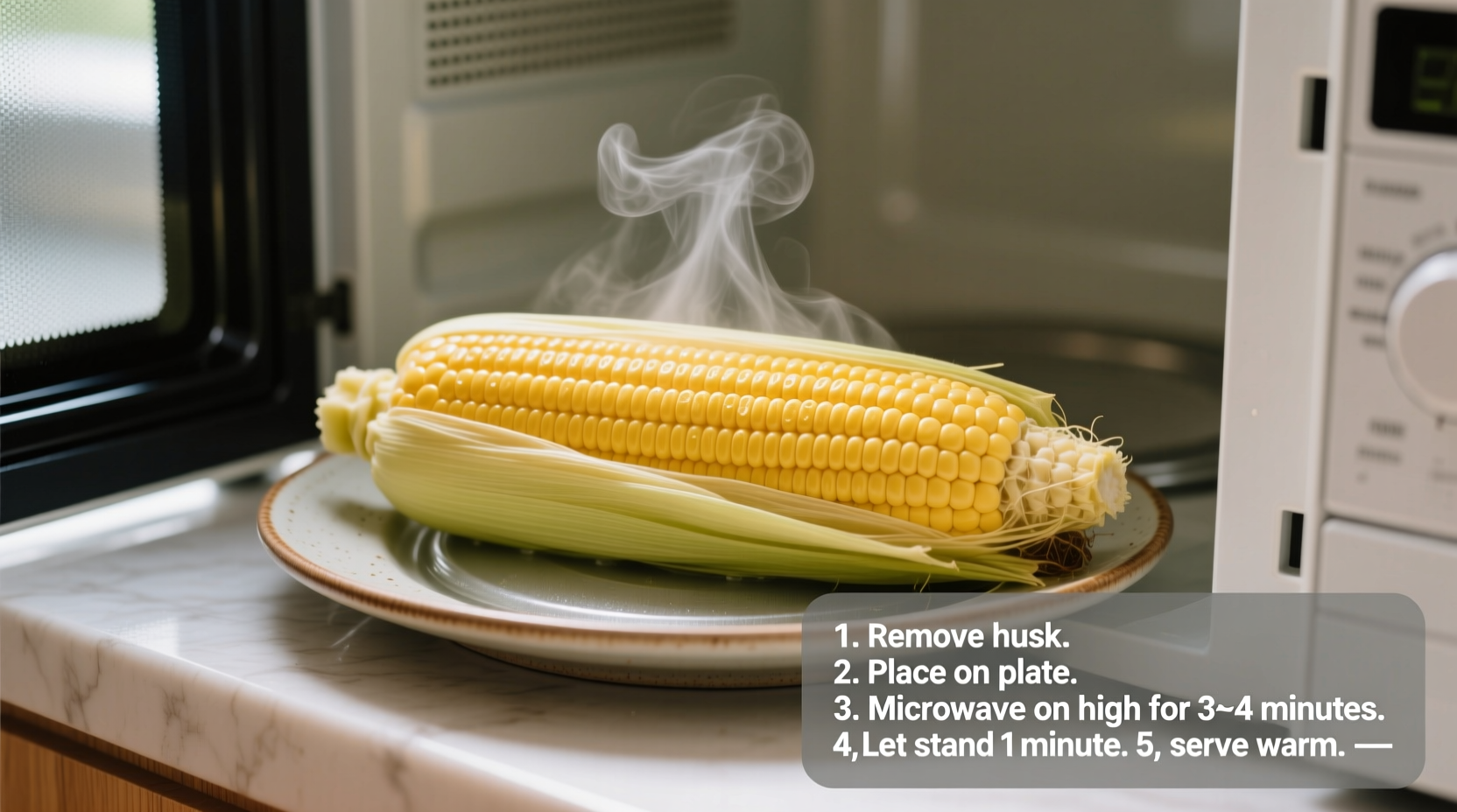 how to cook a corn in microwave