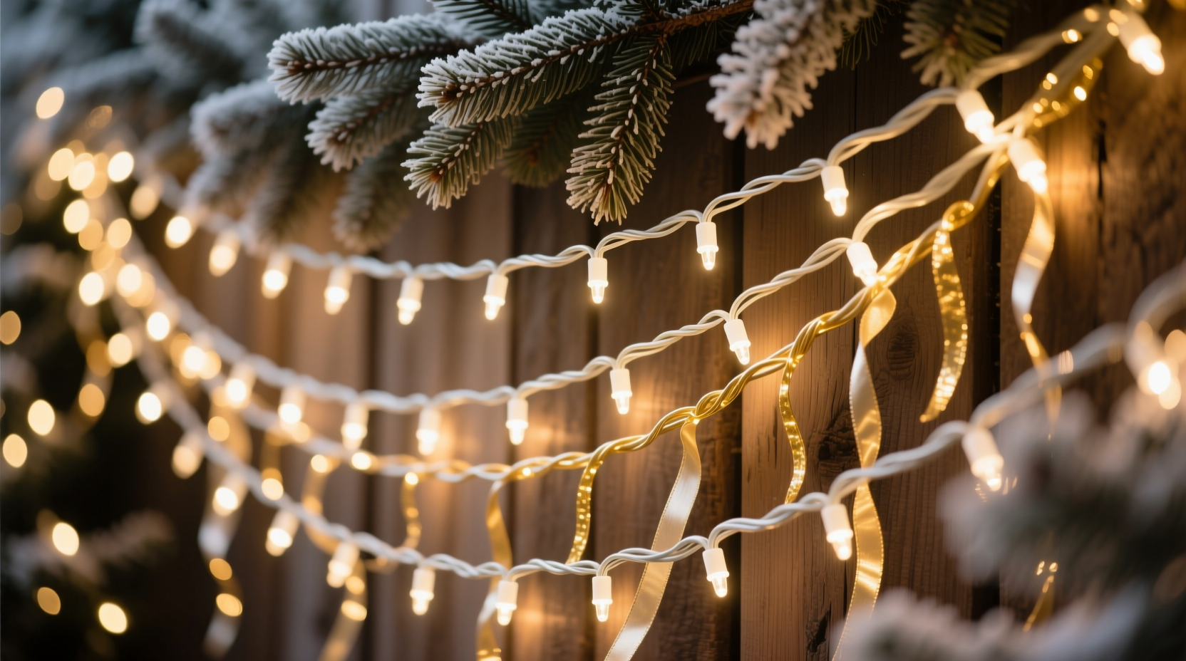 how to layer christmas light strands for depth instead of flat glowing walls