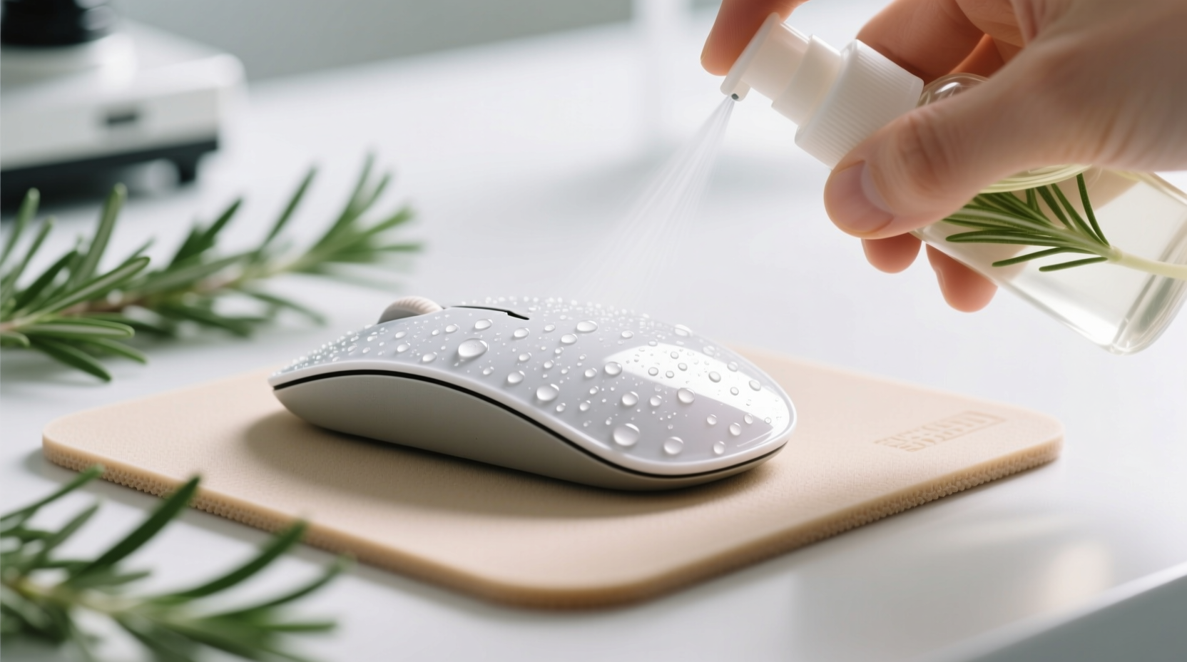 eco friendly cleaning sanitize mousepads naturally