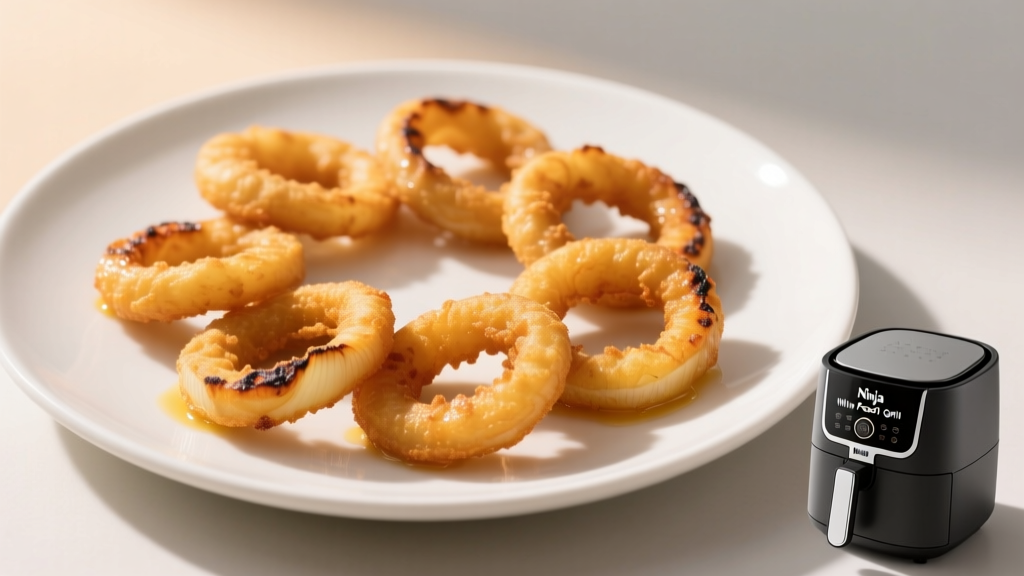 Perfect Frozen Onion Rings in Ninja Foodi Grill