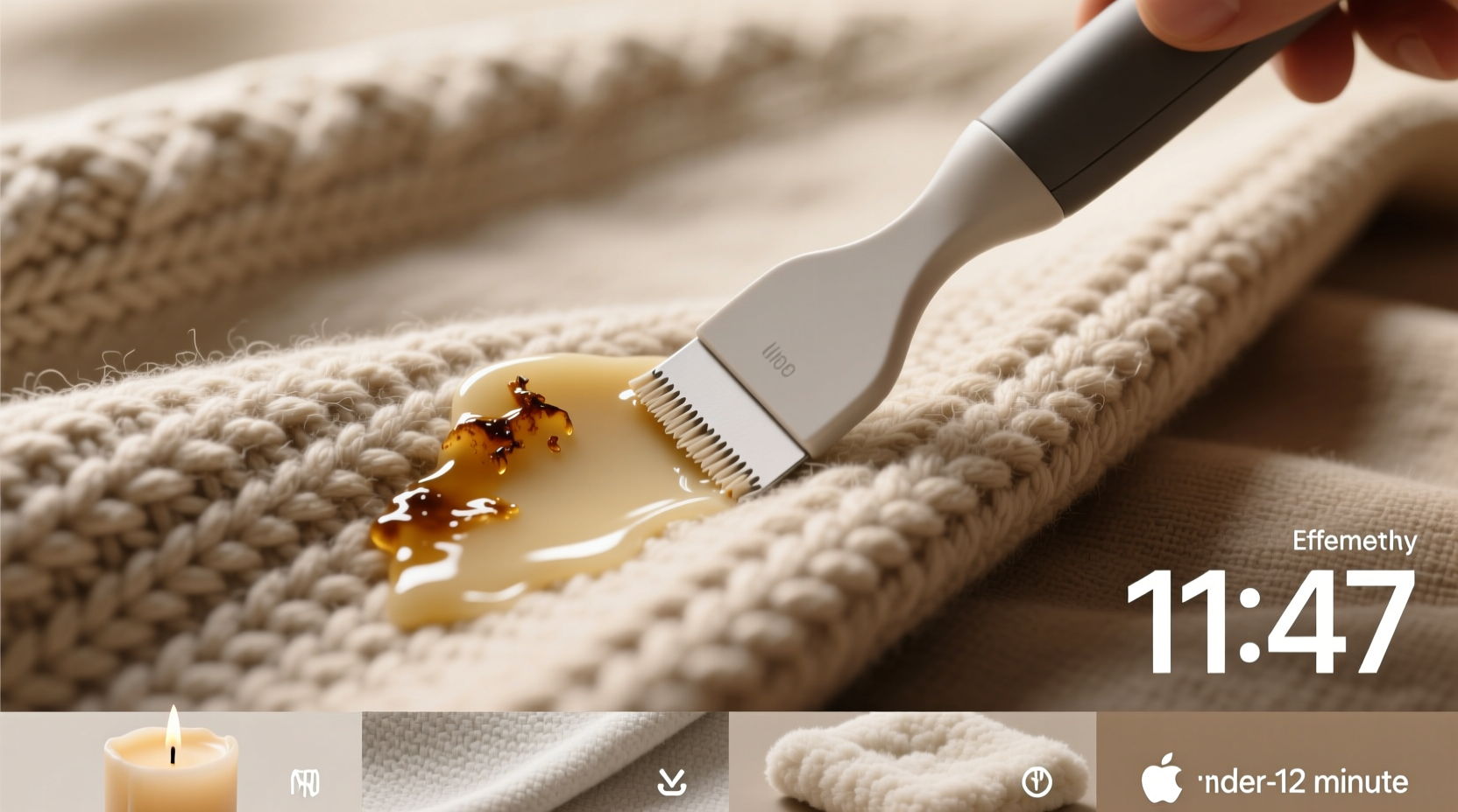 how to remove candle wax from throw blankets