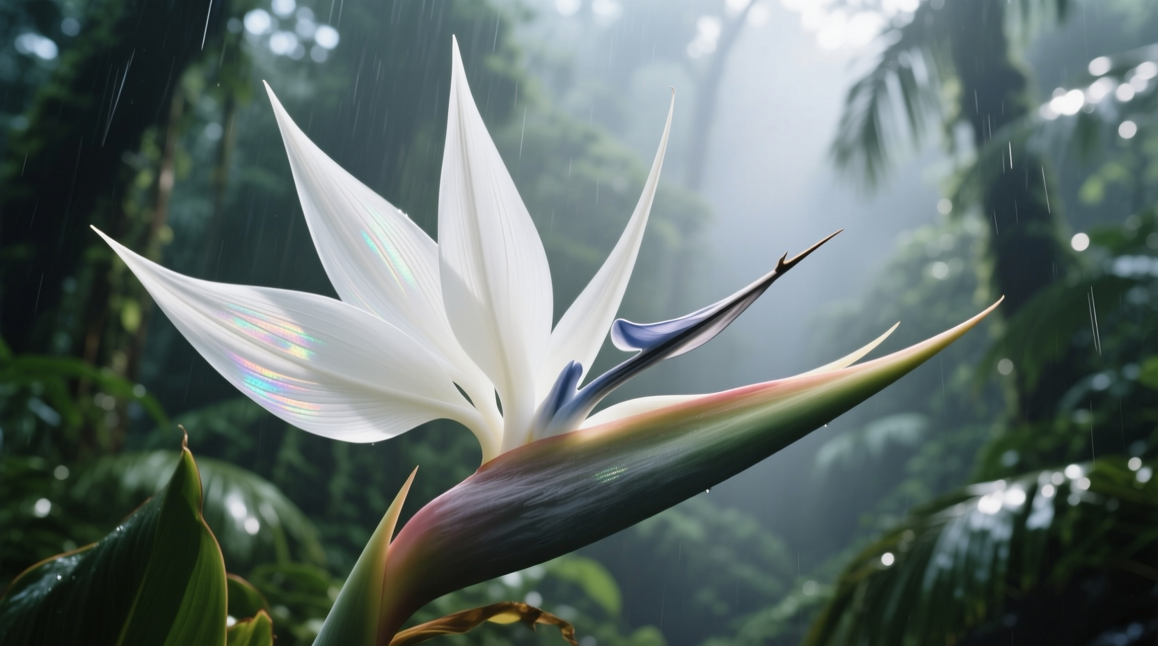 giant white bird of paradise flower