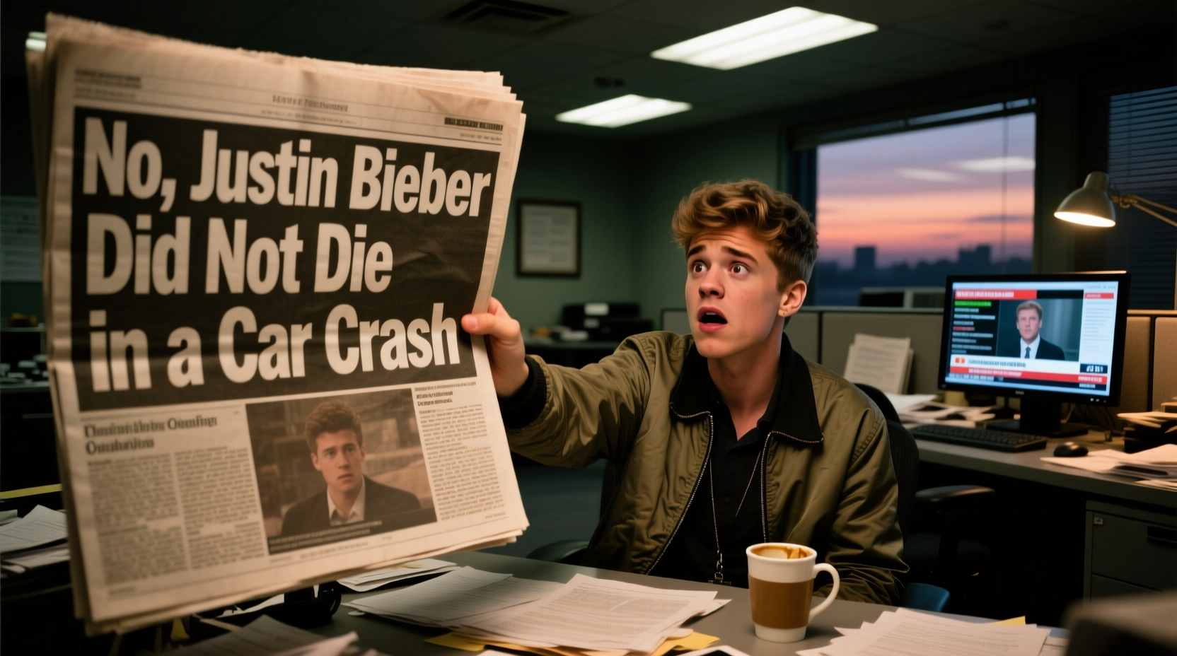 did justin bieber die in a car crash