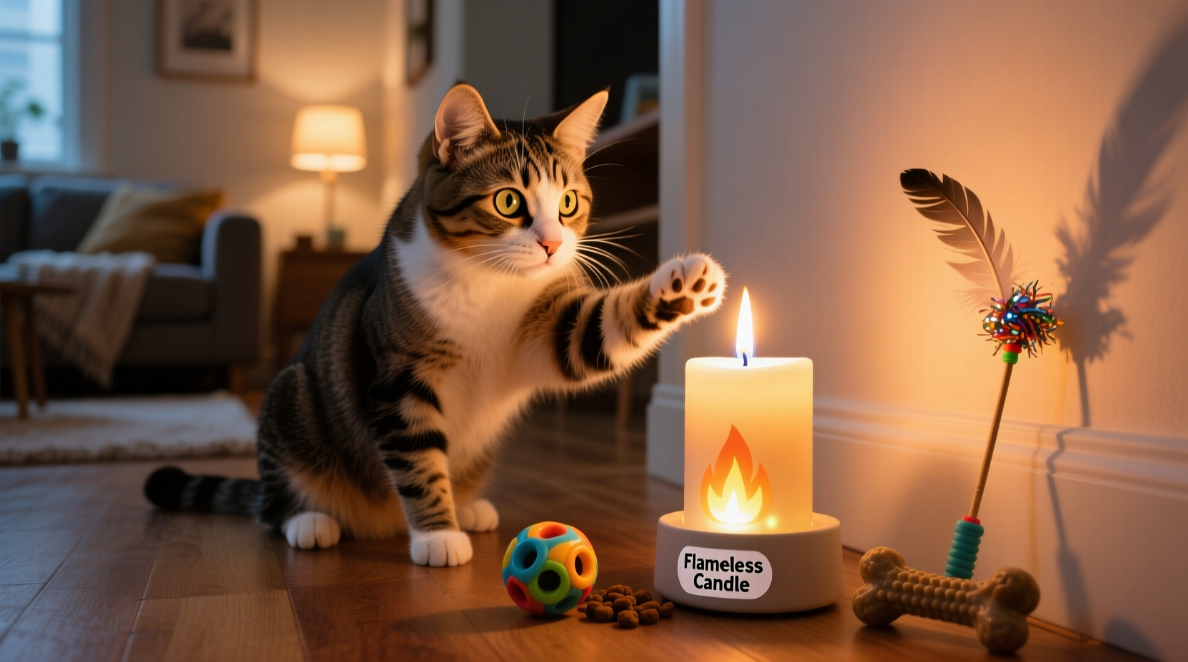 why does my pet keep pawing at flickering flameless candles and how to redirect that curiosity