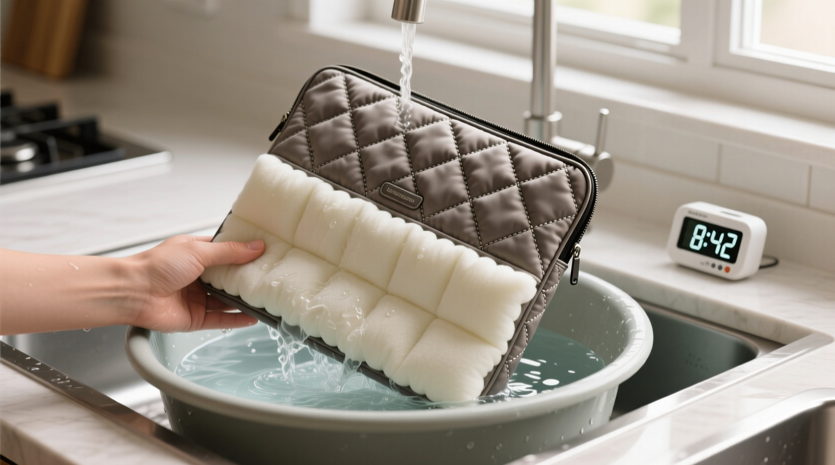 how to wash quilted laptop sleeves without bunching