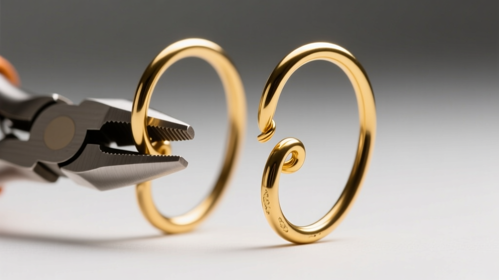 Close-up of 21-gauge gold-filled French hook ear wires shaped with round-nose pliers, highlighting the smooth wire curve