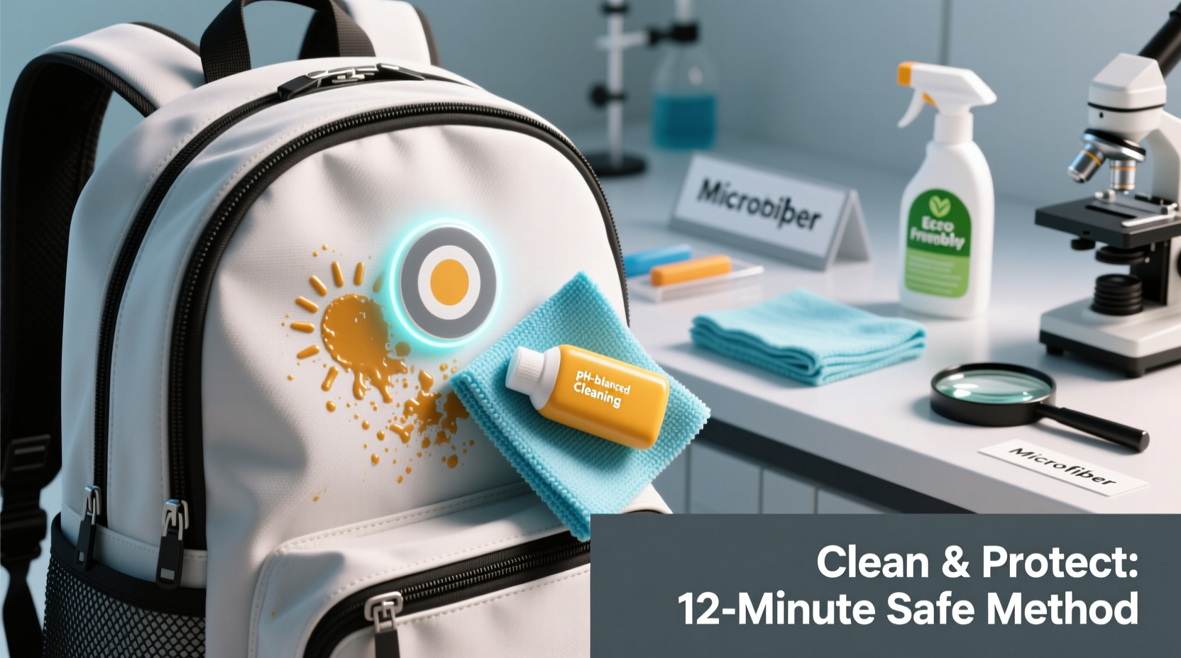 how to remove sunscreen residue from nylon backpacks