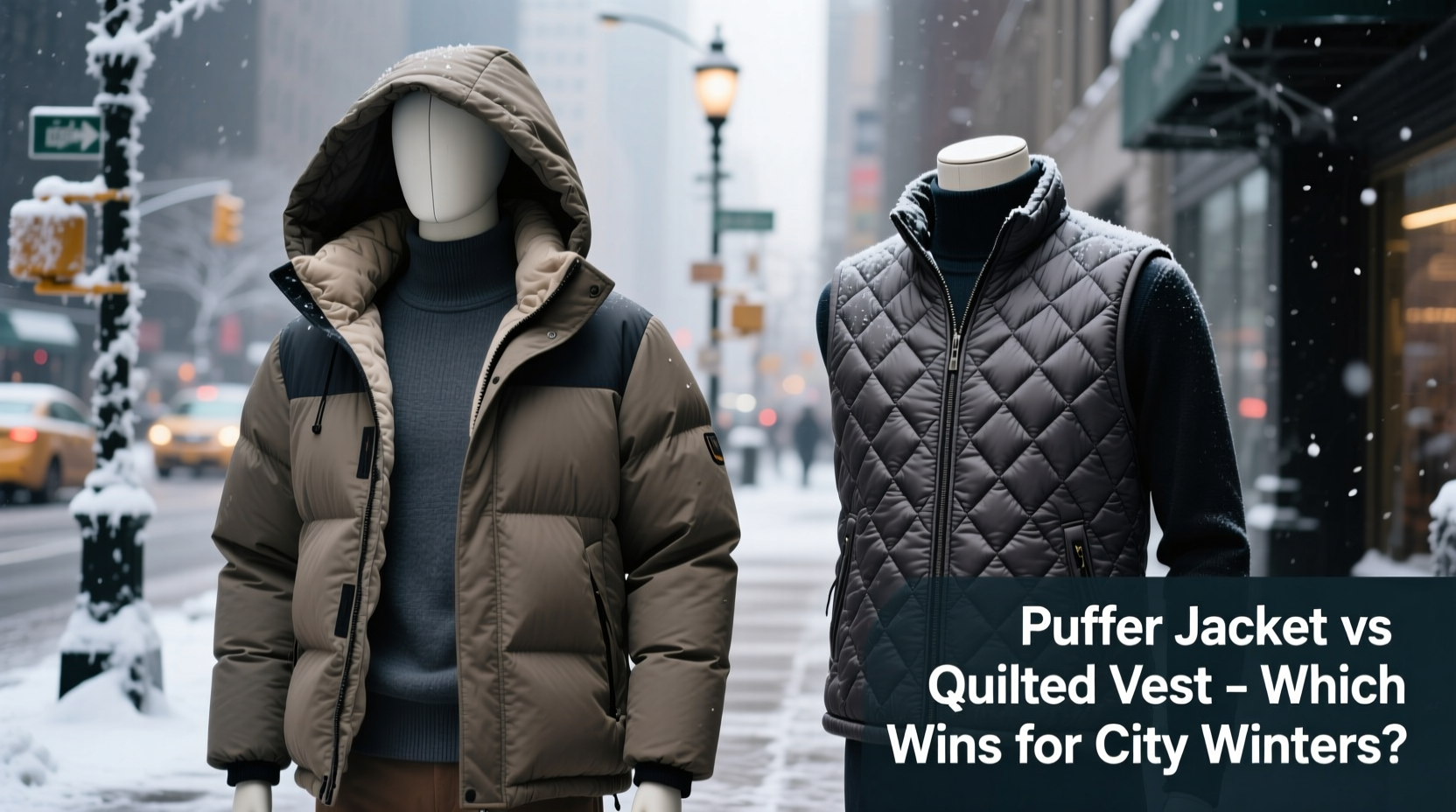 hooded puffer jacket vs quilted vest which layer works better for city winters