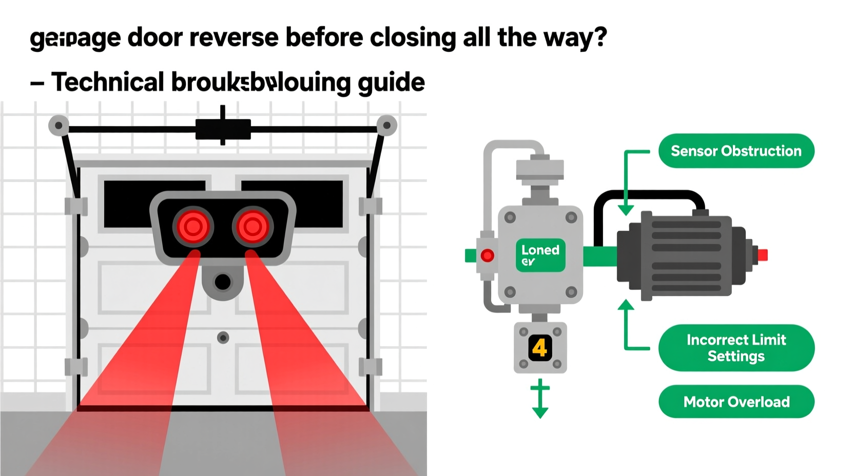 why does my garage door reverse before closing all the way