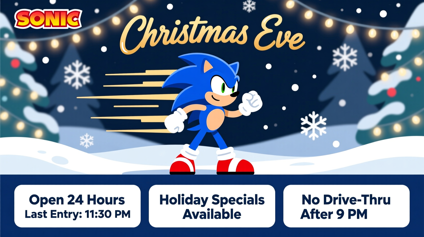 is sonic open on christmas eve