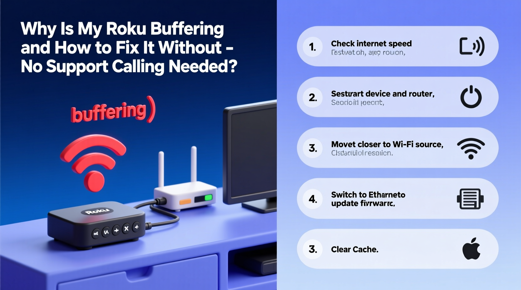 why is my roku buffering and how to fix it without calling support
