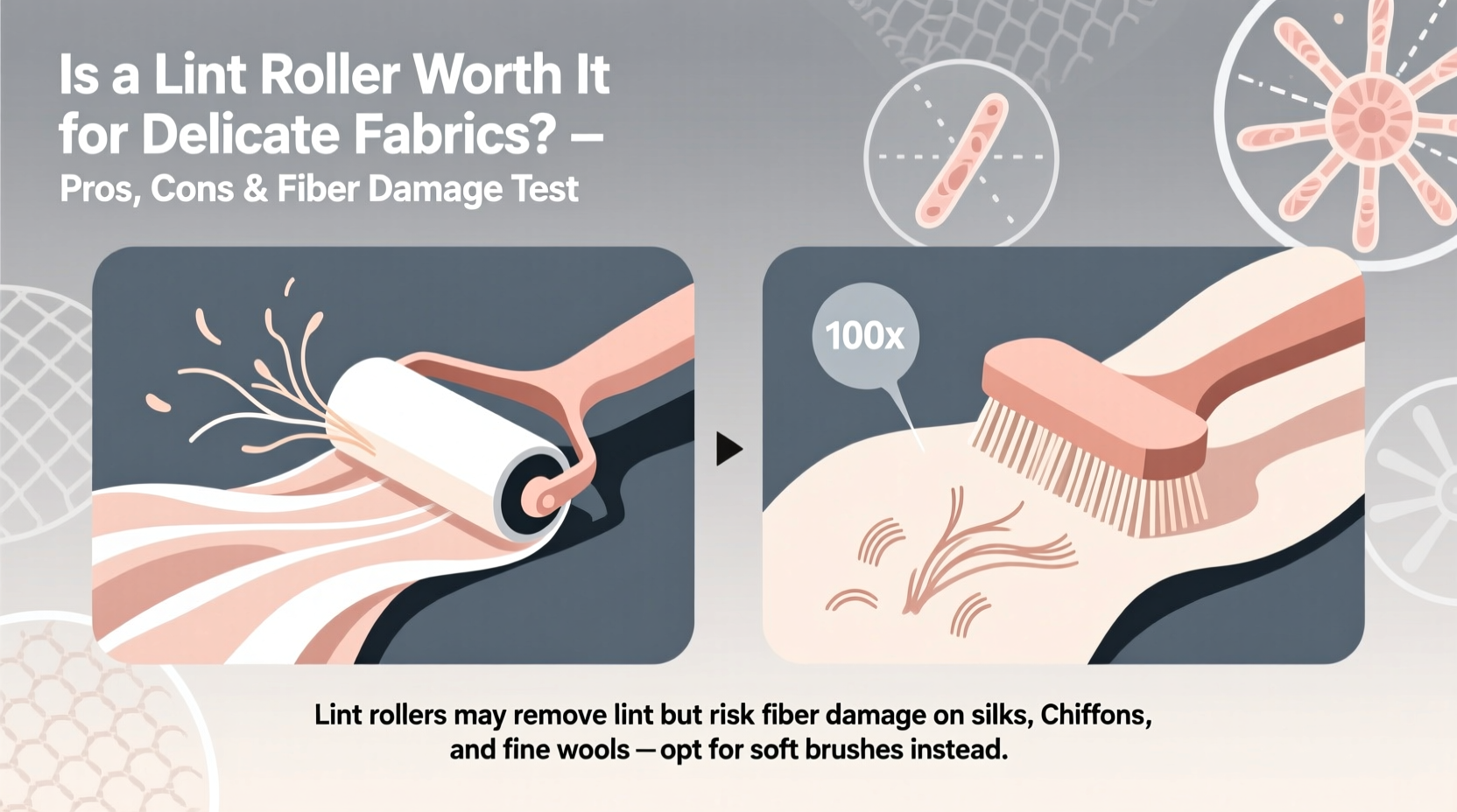 is a lint roller worth it for delicate fabrics or does it damage fibers